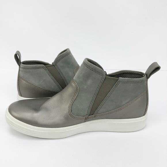 Ecco Womans Soft Classic Bootie Sneakers EU 36 US 5.5 Grey Outdoor Comfort Zip - Picture 6 of 11